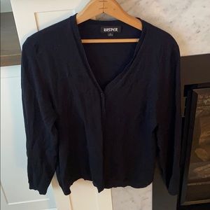 Black button up cardigan sweater